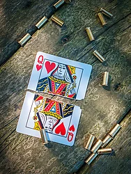 split playing card
