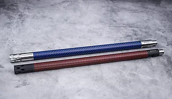 Lightweight Carbon Fiber Barrel Red and Blue Forward Blow Comp