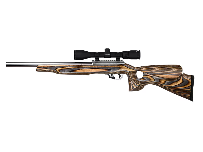Classic, 22 LR with Brown/Gray Laminated Thumbhole Silhouette Stock, No Threads