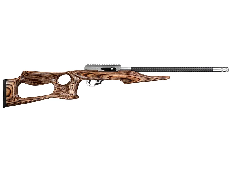 Lightweight, 22 LR with Brown Laminated Lightweight Thumbhole Stock, with RR