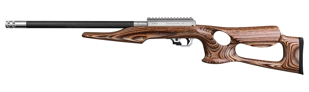 Lightweight, 17 HMR with Brown Laminated Lightweight Thumbhole Stock, with RR