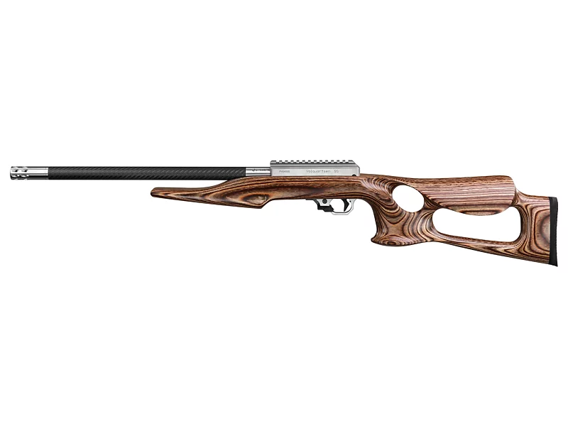 Lightweight, 17 HMR with Brown Laminated Lightweight Thumbhole Stock, with RR