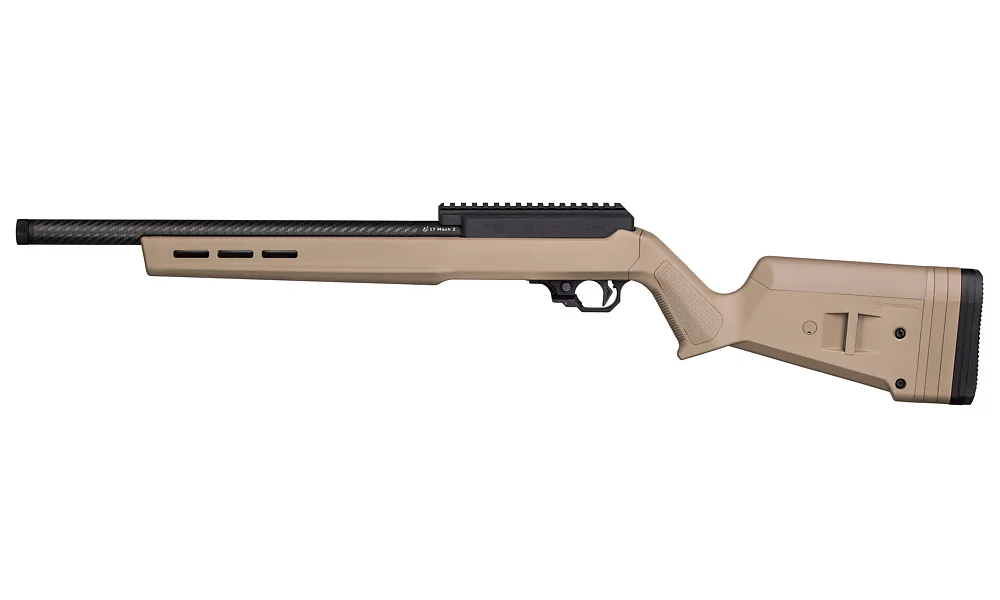 Summit Rifle, 17 Mach 2, FDE Magpul Stock, with RR