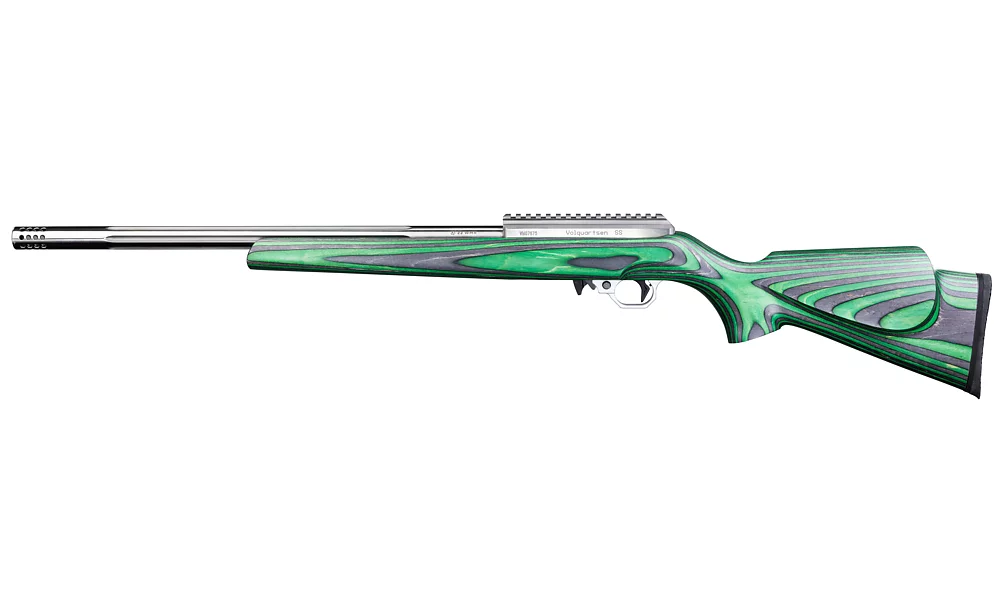 Deluxe, 22 WMR with Green Laminated Sporter Stock