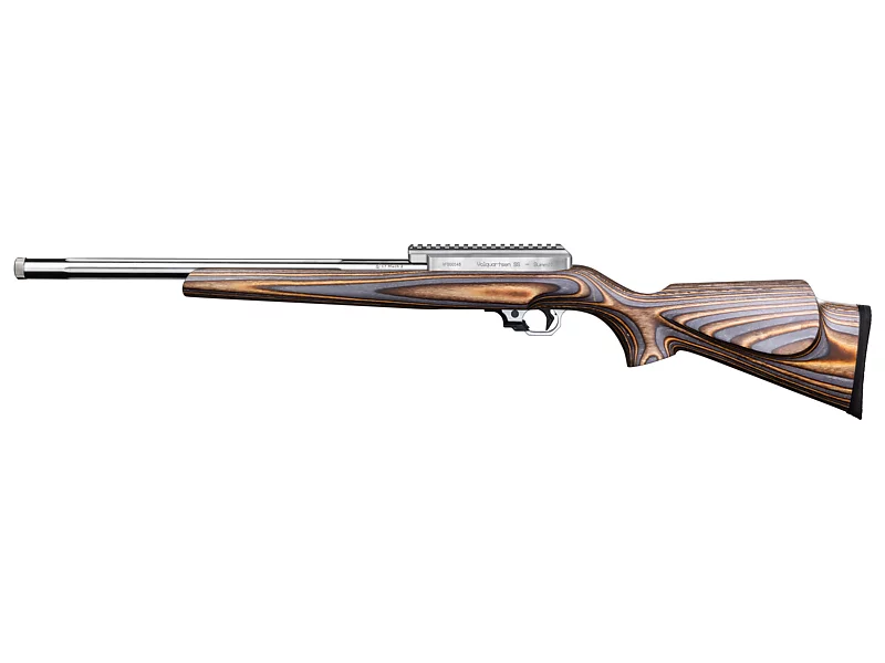 Summit Deluxe Rifle, 17 Mach 2, Brown/Gray Laminated Sporter Stock, with RR