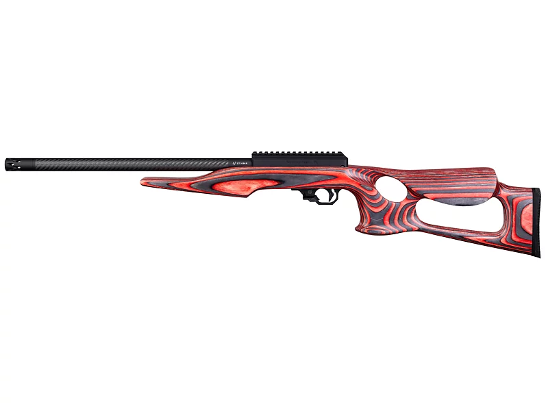 Superlite, 17 HMR, Red Lightweight Thumbhole Stock, Aluminum FBC, with RR