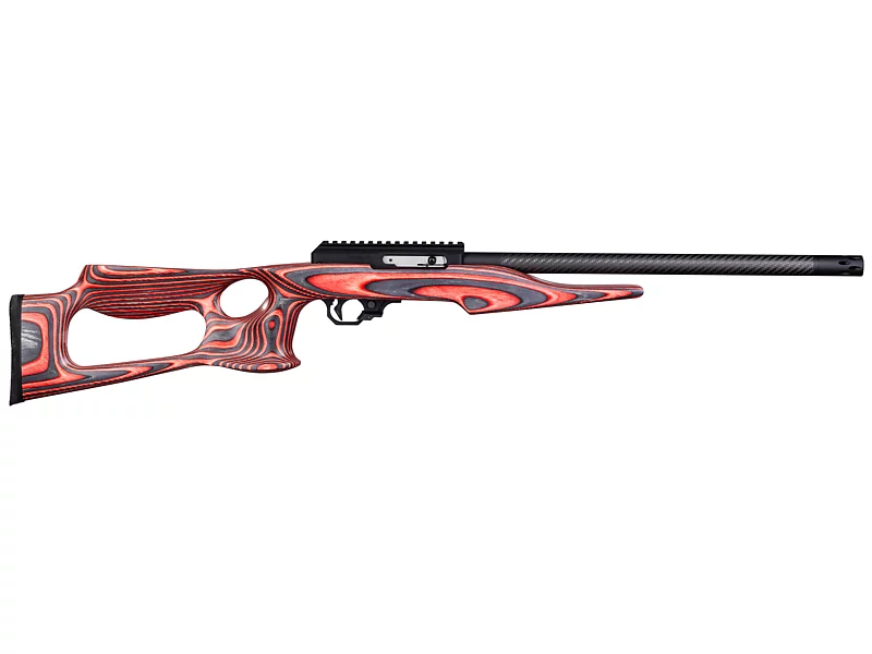 Superlite, 17 HMR, Red Lightweight Thumbhole Stock, Aluminum FBC, with RR