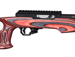 Superlite, 17 HMR, Red Lightweight Thumbhole Stock, Aluminum FBC, with RR