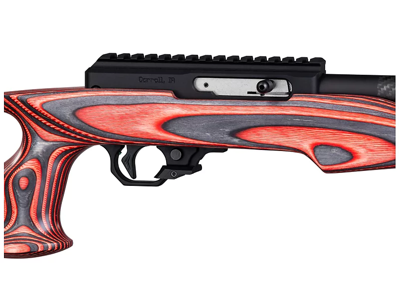 Superlite, 17 HMR, Red Lightweight Thumbhole Stock, Aluminum FBC, with RR