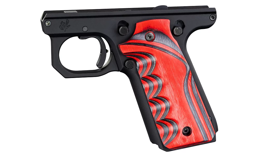 1911 Panel Grips with Finger Grooves, Red
