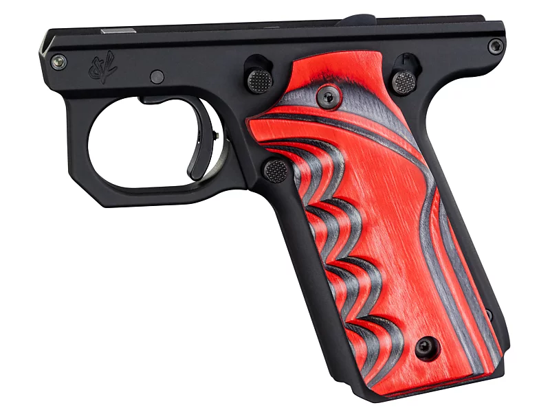 1911 Panel Grips with Finger Grooves, Red