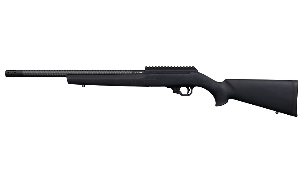 Superlite, 17 HMR with Hogue Stock, 32-hole comp, with RR