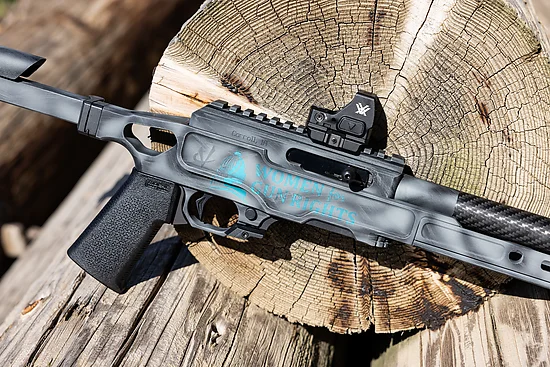 Volquartsen Women in Gun Rights rifle close