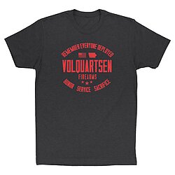 RED Shirt - Charcoal Front