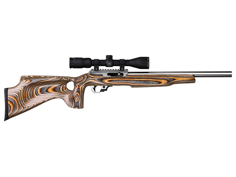 Classic, 22 LR with Brown/Gray Laminated Thumbhole Silhouette Stock, No Threads